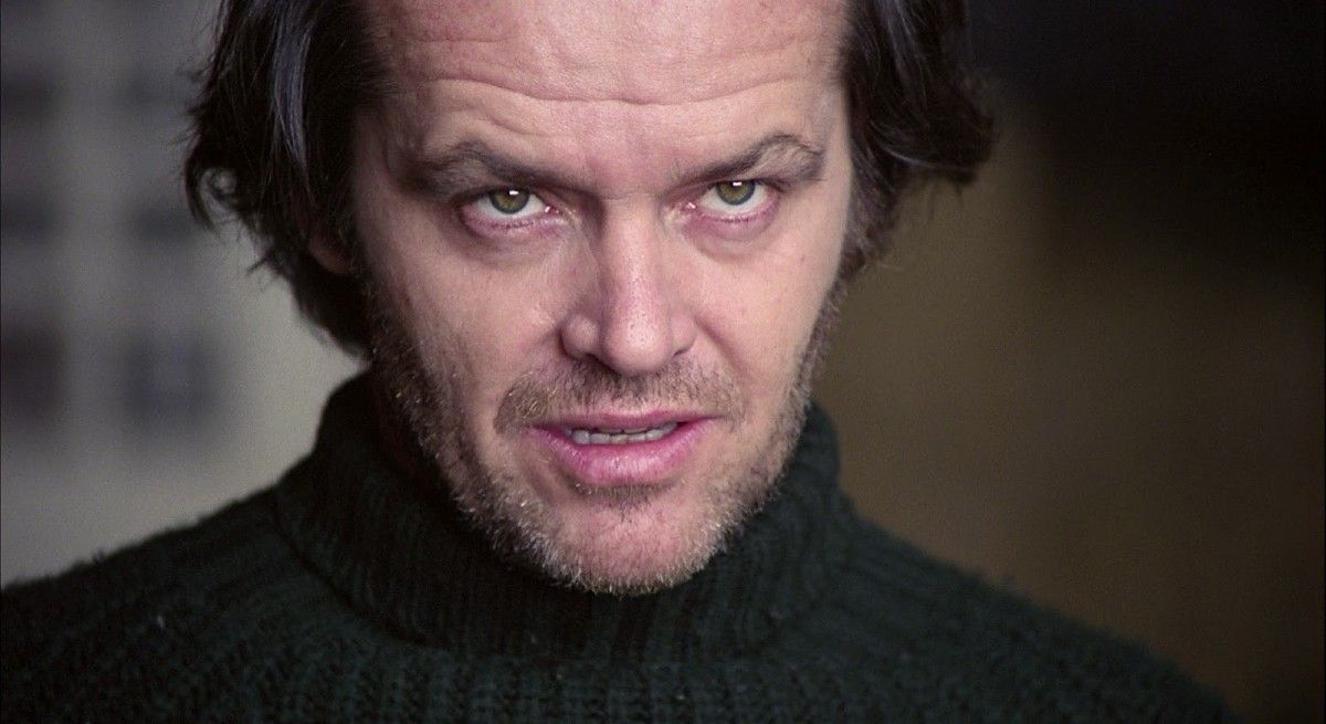 Jack Nicholson Iconic stare during his film The Shining