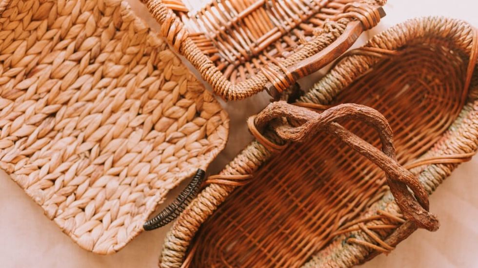 close up of baskets