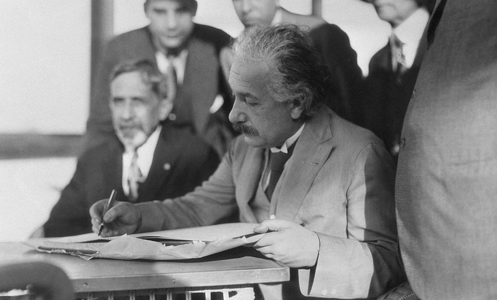 Albert Einstein Signing Autograph