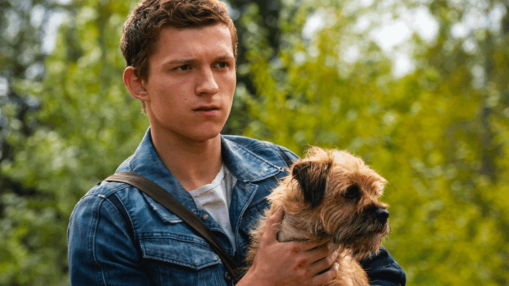 Tom Holland as Todd Hewitt, with Machee, in Chaos Walking (Lionsgate)