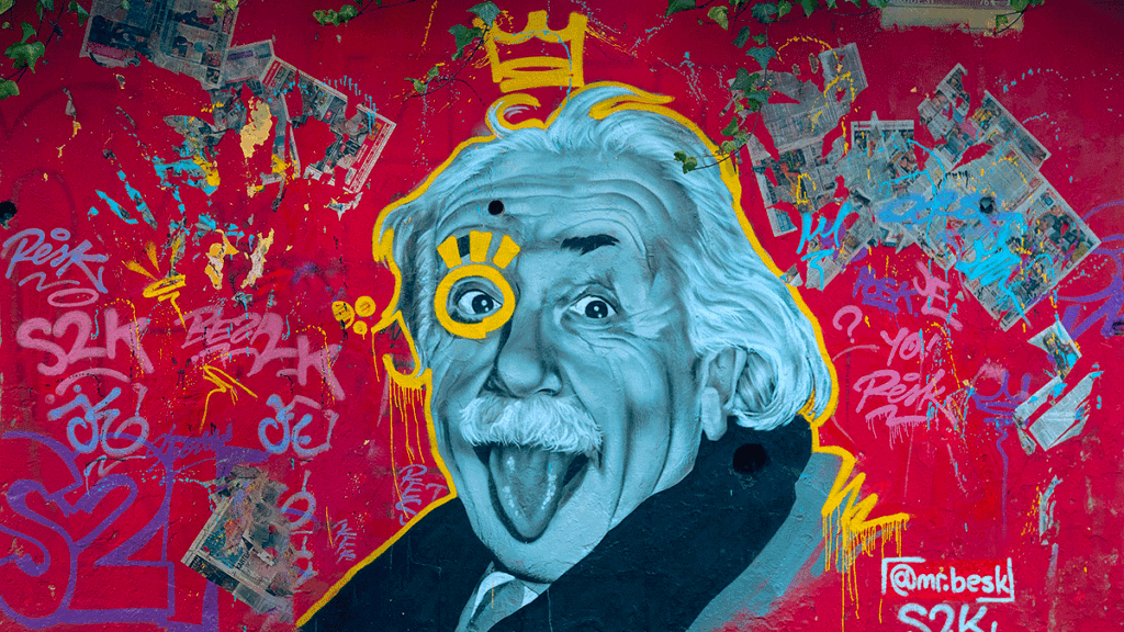 Albert Einstein mural photo by Bakhrom Tursunov on Unsplash