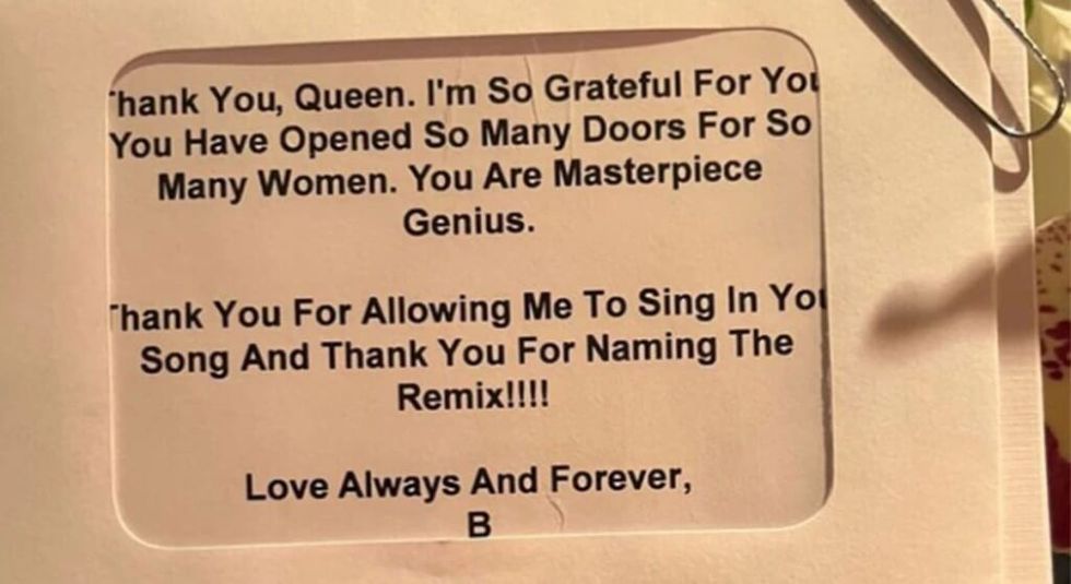 Beyoncé message to Madonna thanking her for opening so many doors.