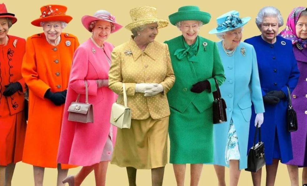 Queen Elizabeth in Rainbow outfits