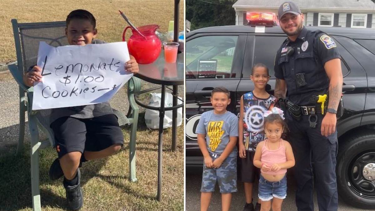 Police Officer Sees Young Boy Selling Lemonade to Afford Sneakers – He Steps in and Does Something Totally Unexpected