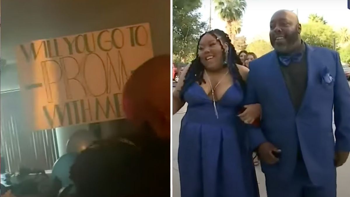 teen takes dad to prom