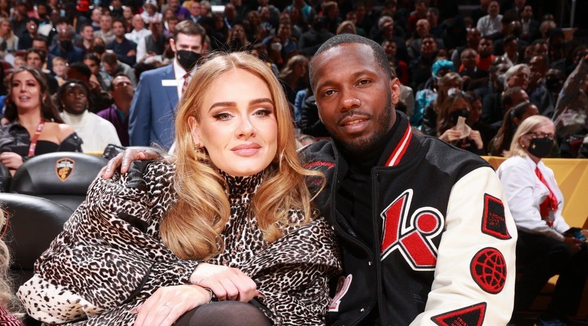 adele and rich paul at a game