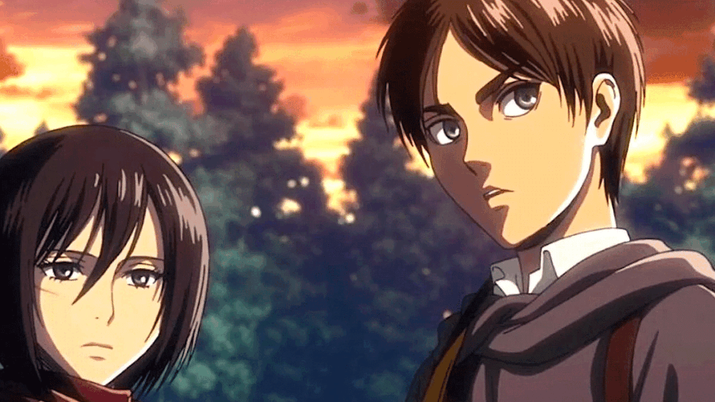 Mikasa and Eren, from 'Attack on Titan'