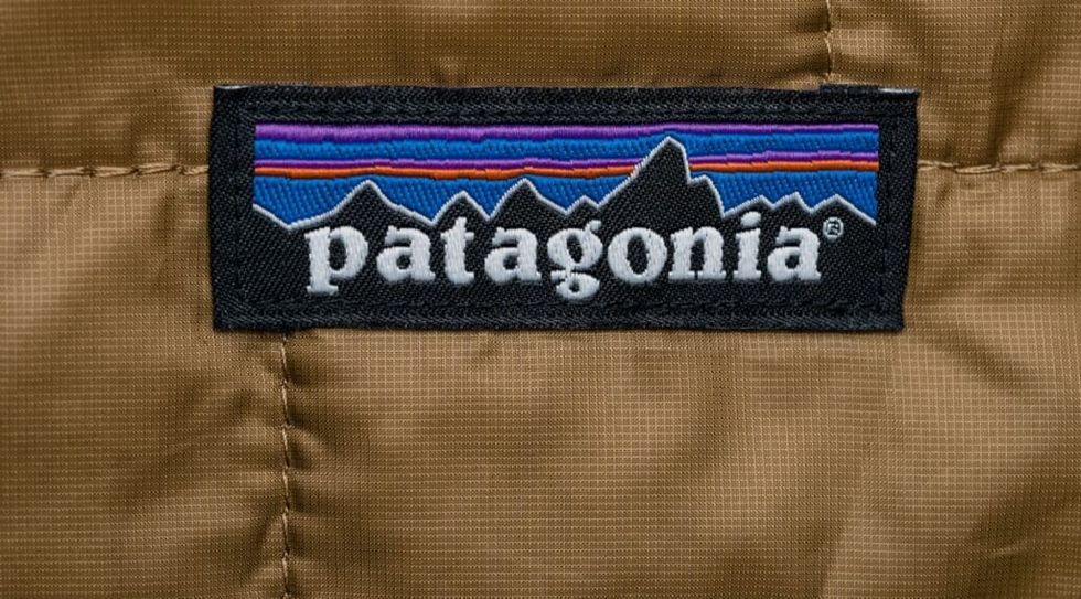 "patagonia" label on outfit