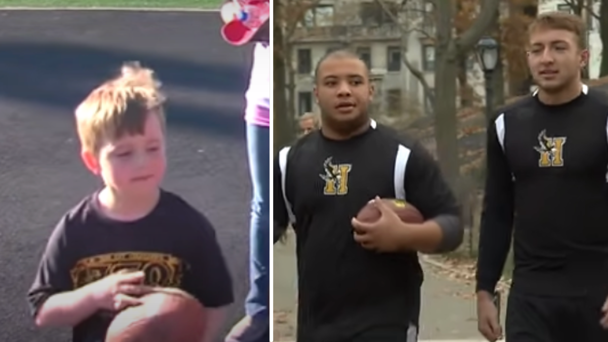 High School Football Stars Step in to Help Bullied 5YearOld at School