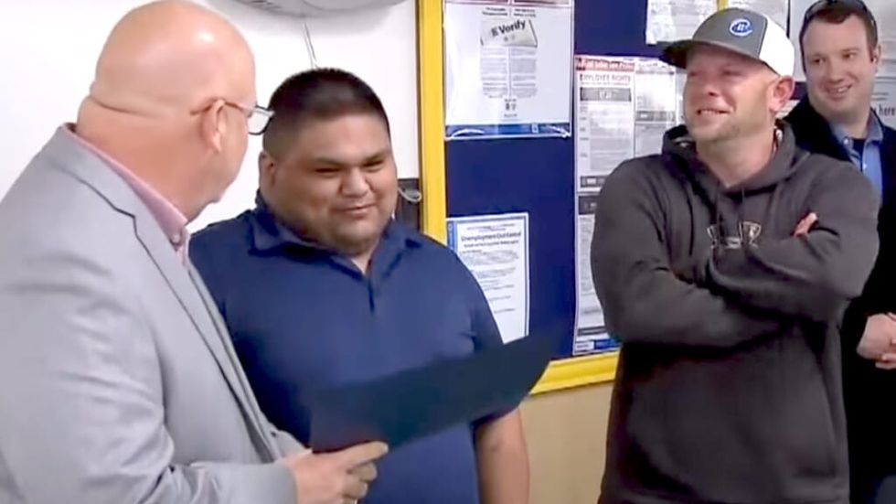 Warmart employee gets awar from three local Texas men