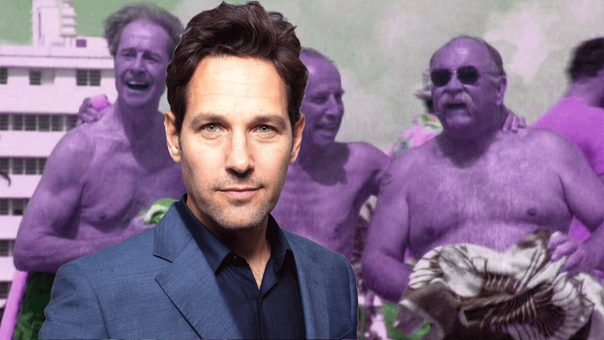 Paul Rudd, mashed up with Wilford Brimley and the cast of Cocoon