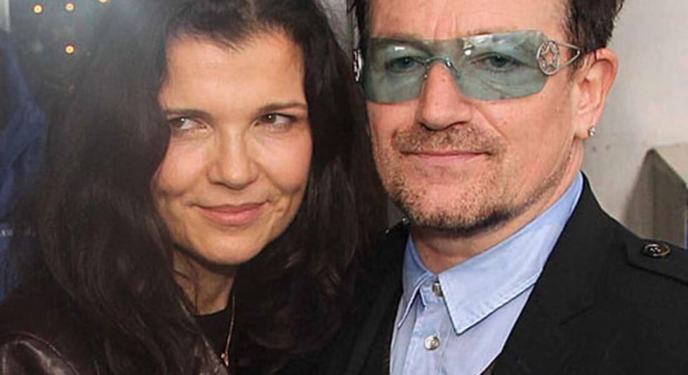 Bono and wife Ali Hewson taking a selfie.