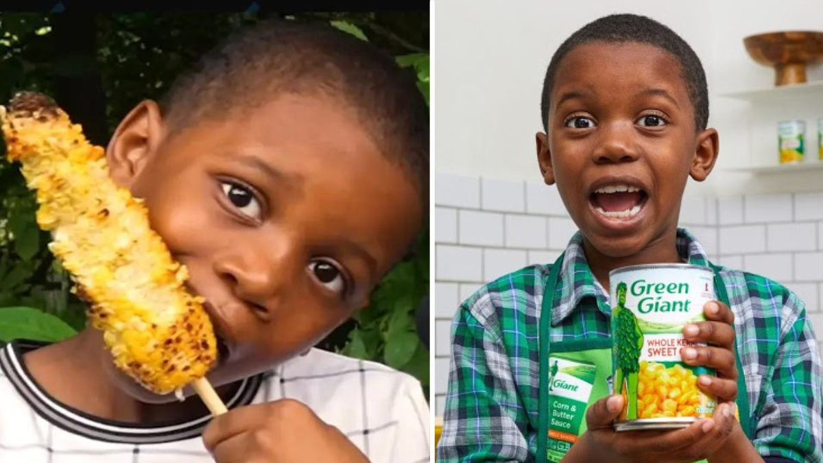 TikTok Sensation “Corn Kid” Donates 90,000 Cans of Vegetables for