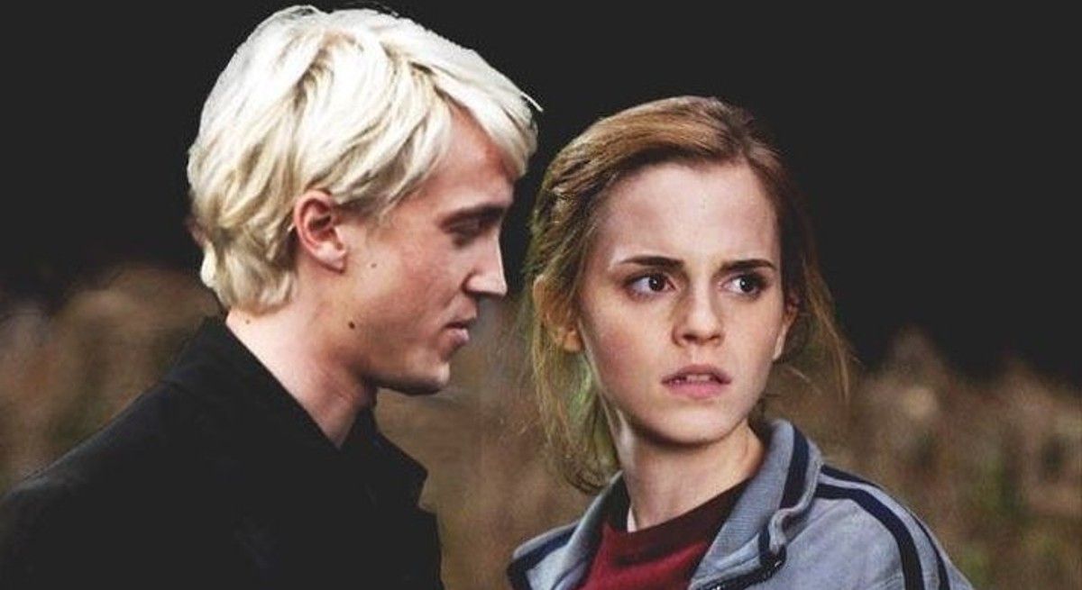 Emma Watson and Tom Felton in Harry Potter