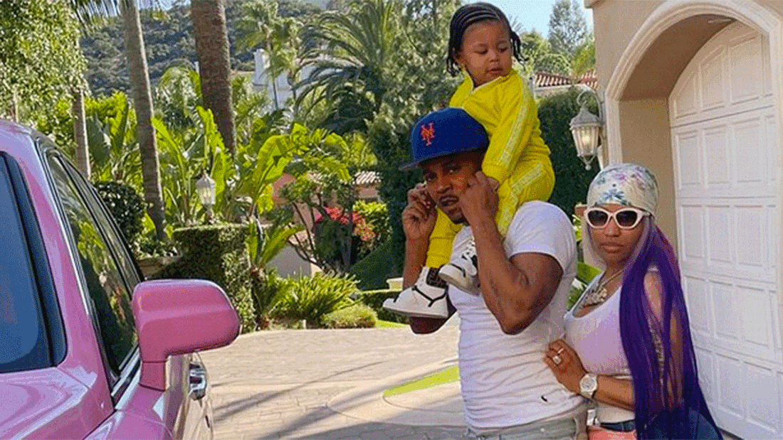 Nicki Minaj, Kenneth Perry and their son, known as Papa Bear