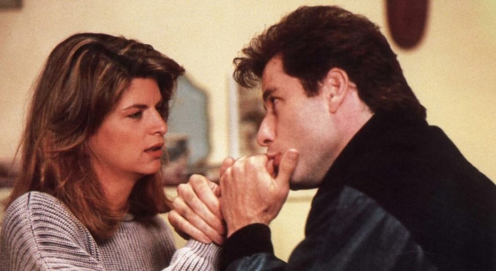 Kristie Alley and John Travolta in Look Who's Talking.