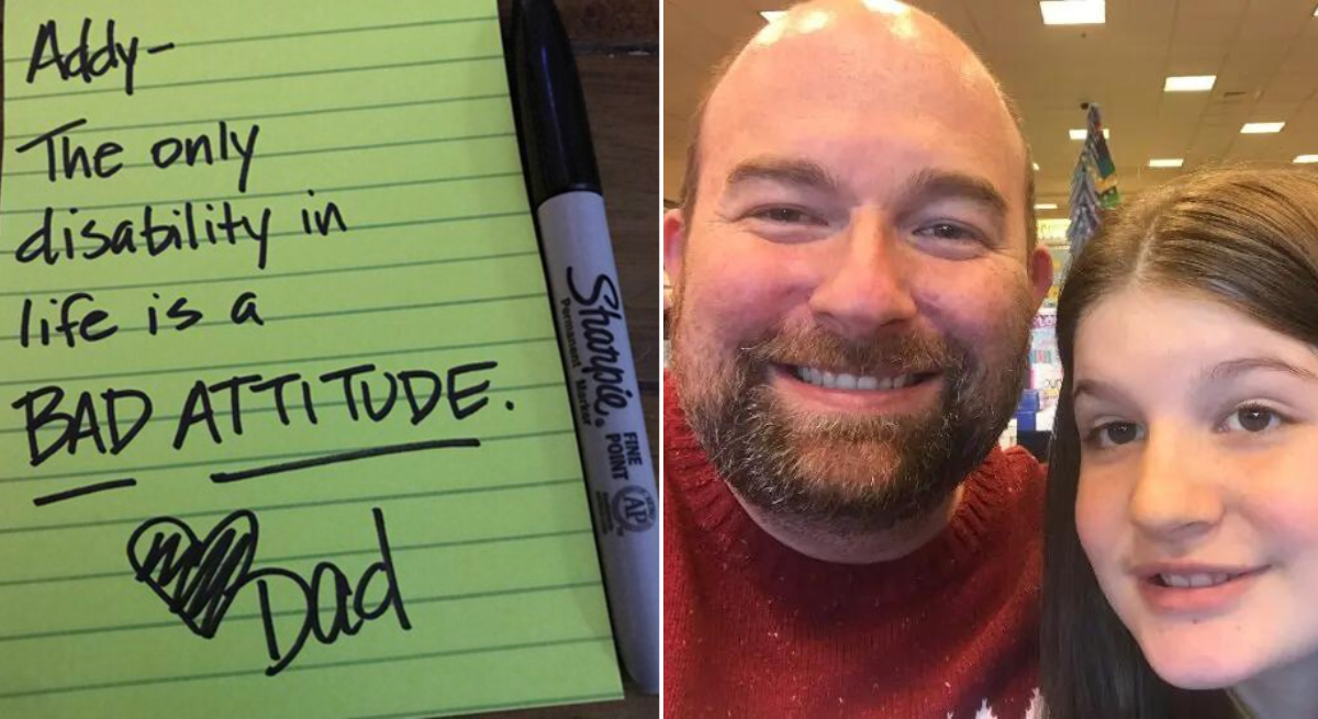 Father gives daughter an inspirational note daily
