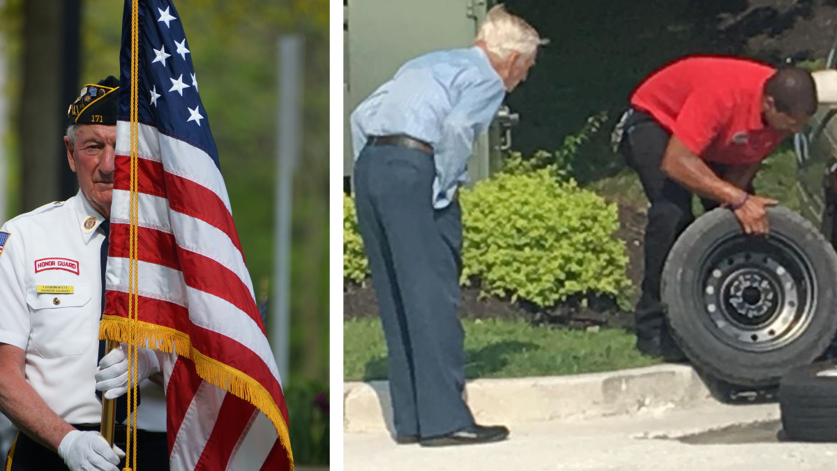 96-Year-Old Veteran’s Tire Gets Busted on the Way to Pick up Some Lunch  — So a Hero Chick-Fil-A Manager Stops Everything to Help