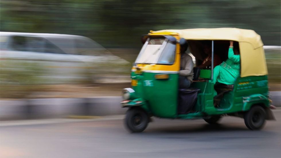 an auto rickshaw