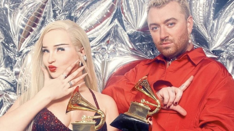 kim petras and sam smith at the grammys