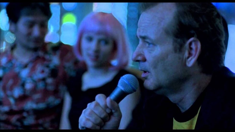 Bill Murray singing Karaoke in Lost in Translation.