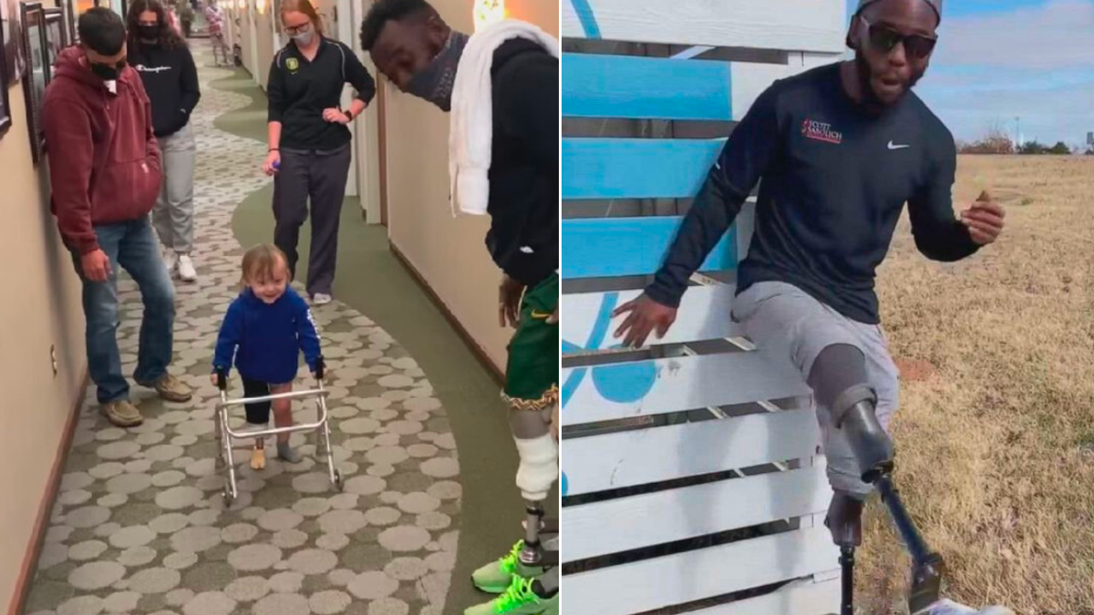 Paralympic Medalist Blake Leeper Praises 2-Year-Old Boy for Learning to Walk With a Prosthetic Leg