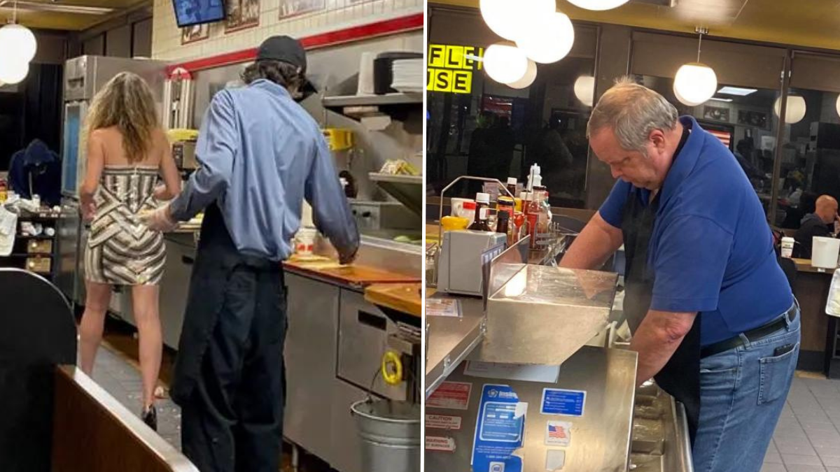 people working at Waffle House