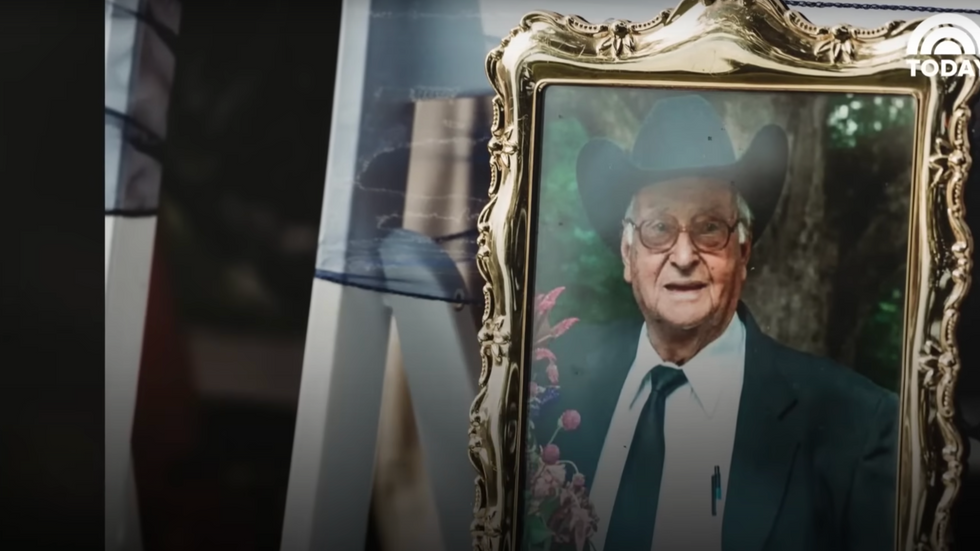 framed picture of an elderly man