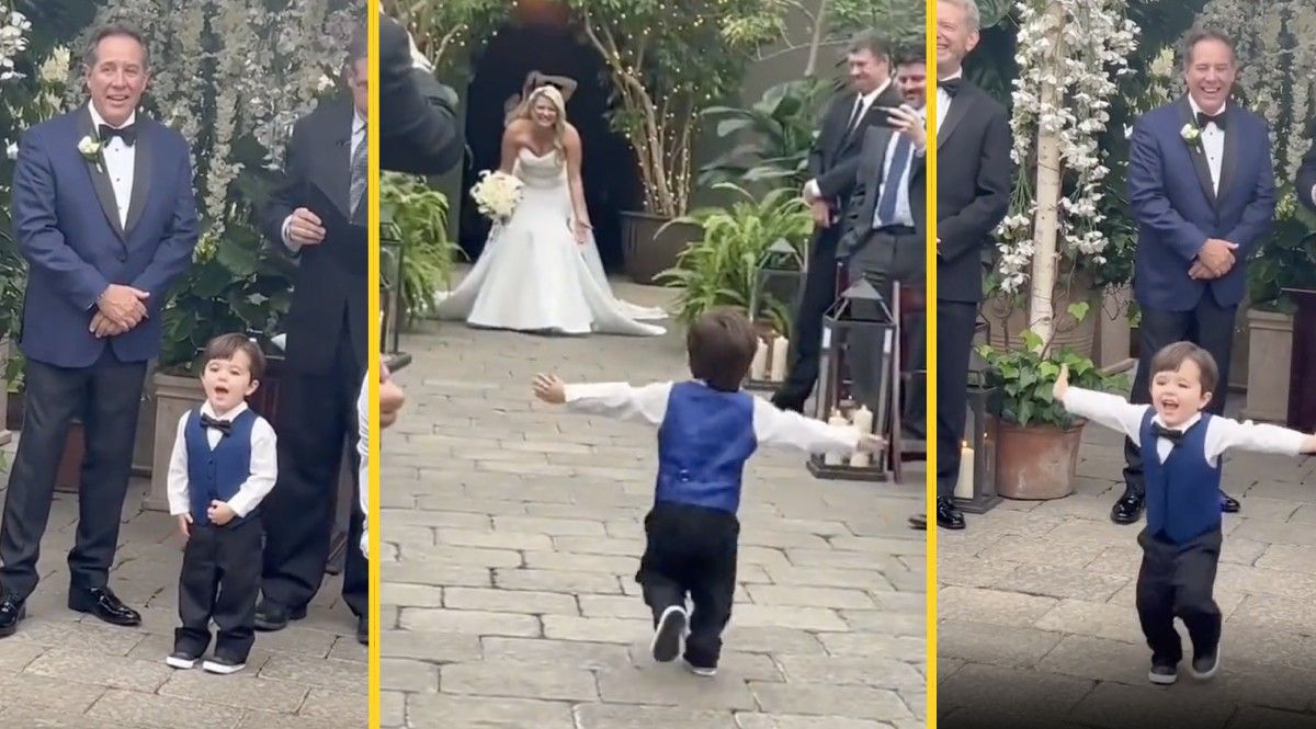 Adorable Altar: 2-Year-Old Boy Steals the Show at Mom’s Wedding RIGHT Before She Walks Down the Aisle (VIDEO)