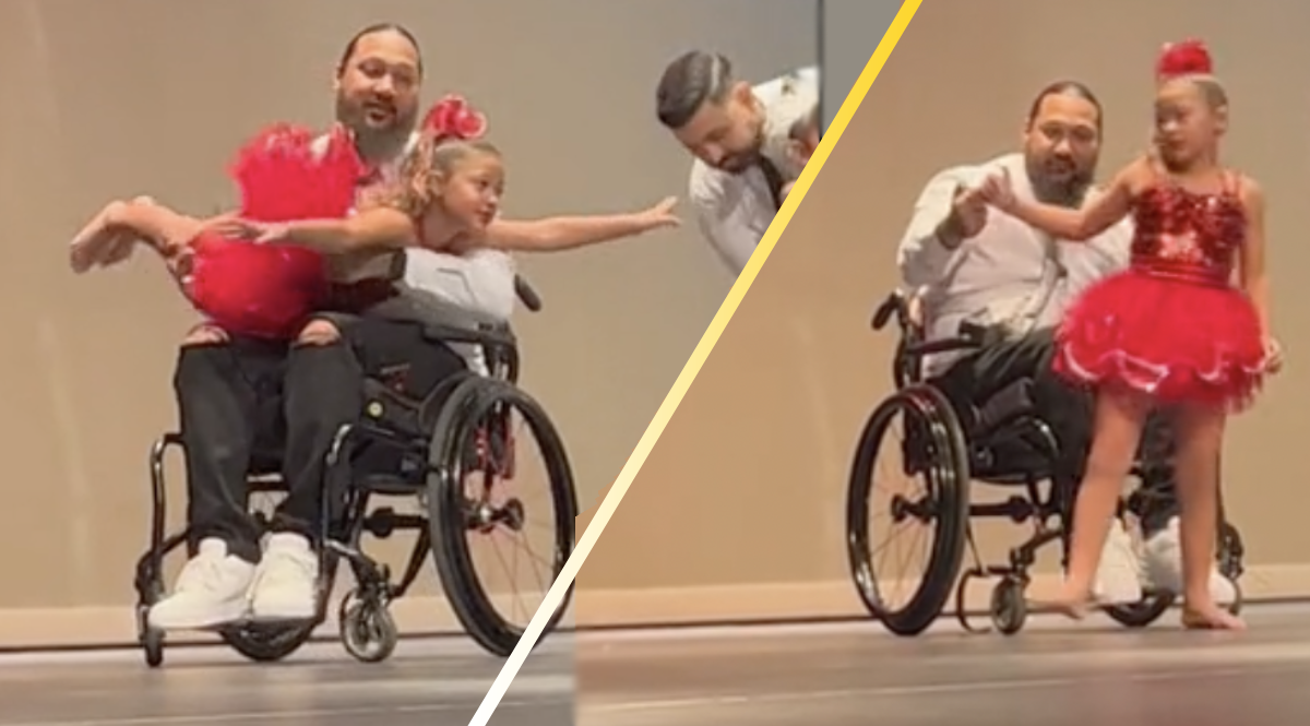 Dad in Wheelchair Steals the Show The Touching Story of the Viral