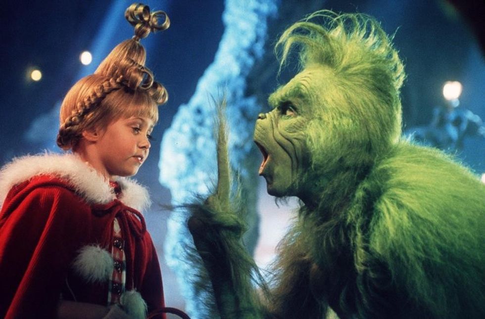 Dr Seuss Characters Cindy Lou Who and The Grinch
