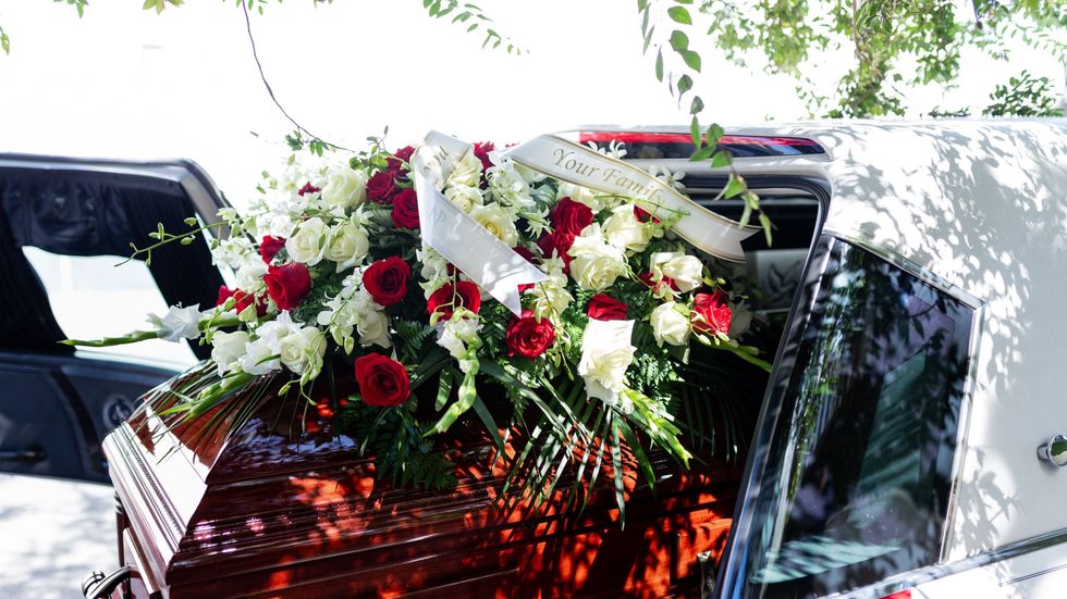 coffin instead in a car