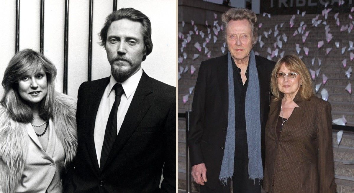 Christopher Walken and wife Georgianne in black and white photo young.