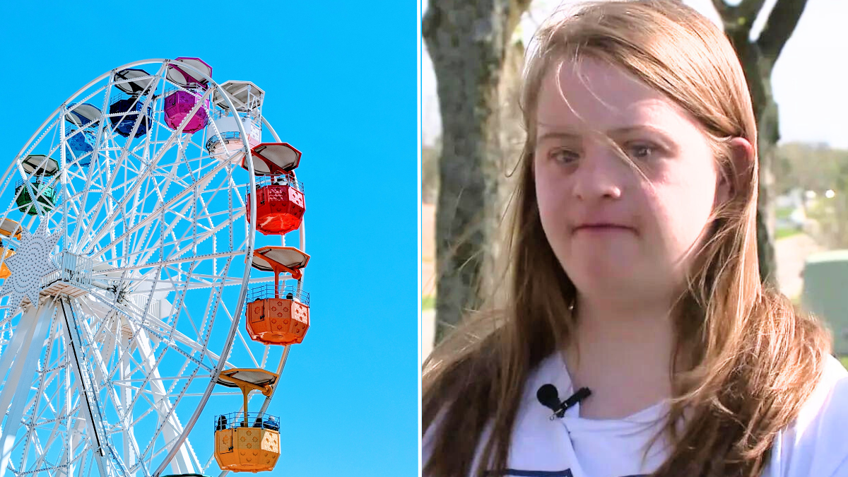 ferris wheel and a teen with Down syndrome