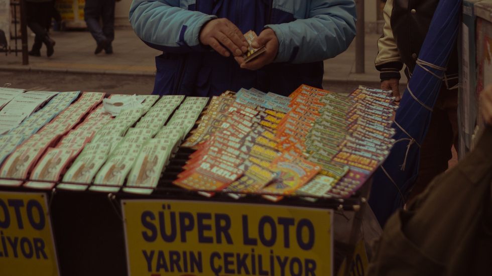 person selling lottery tickets