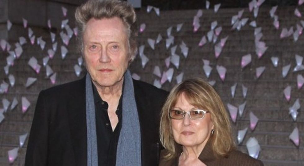 Christopher Walken and wife Georgianna posing on the red carpet.