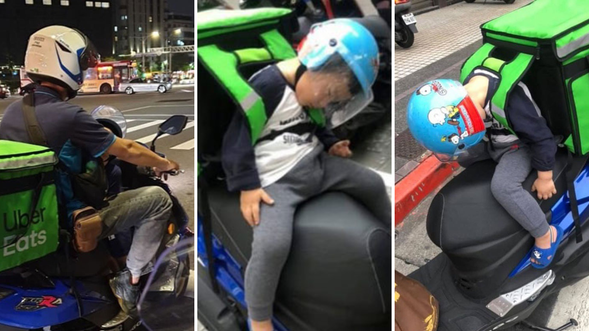 Strangers Notice Uber Eats Delivery Driver With a Little Boy on His Bike – The Reason Why Has Everyone Praising Him