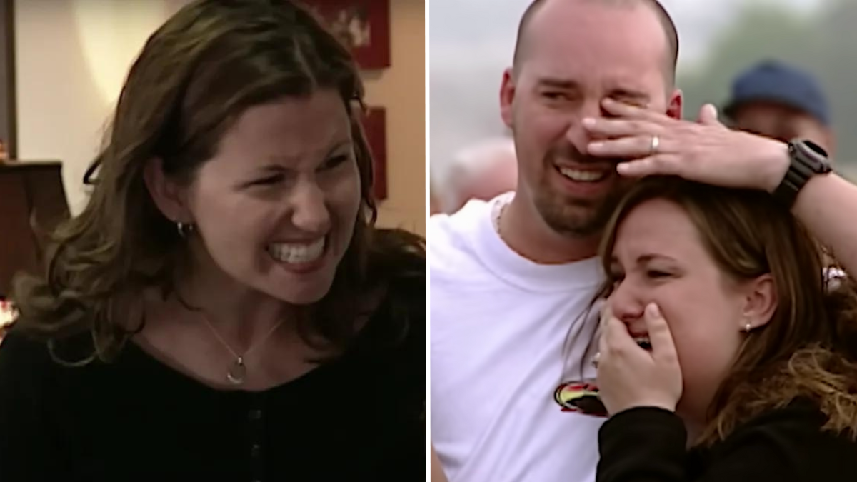 woman crying in shock