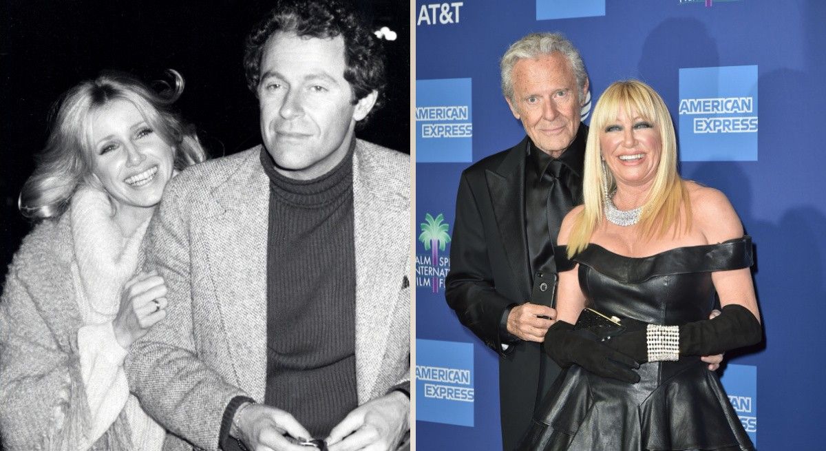 Suzanne Somers and husband Alan Hamel young and now.