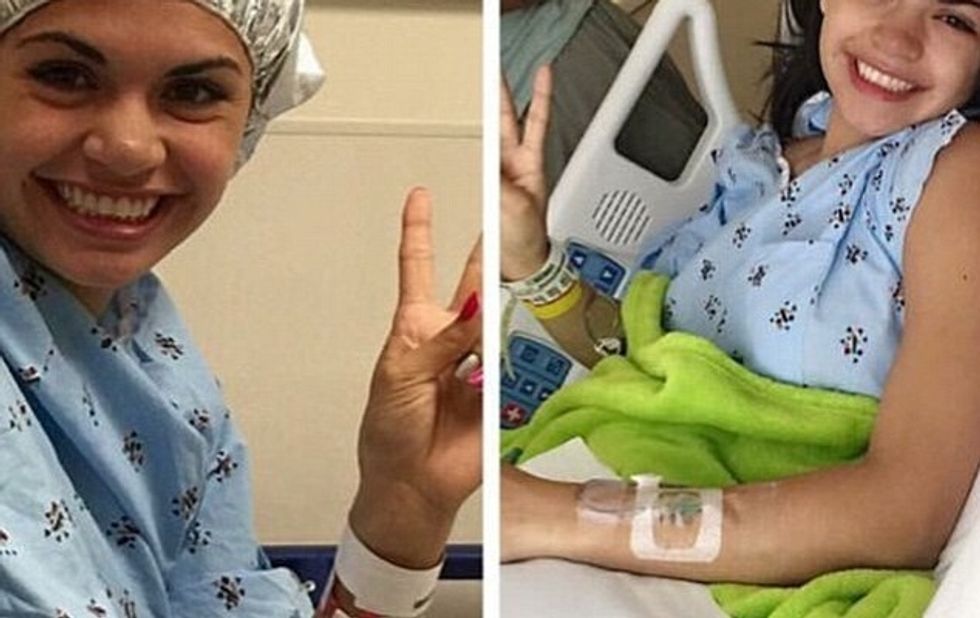 woman in the hospital