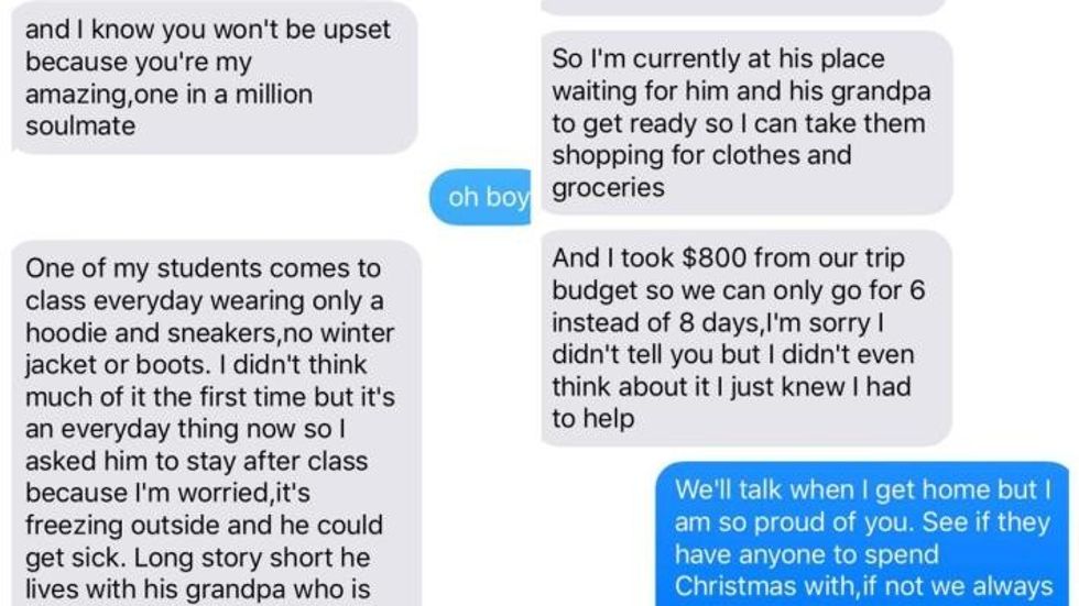 text message screenshots